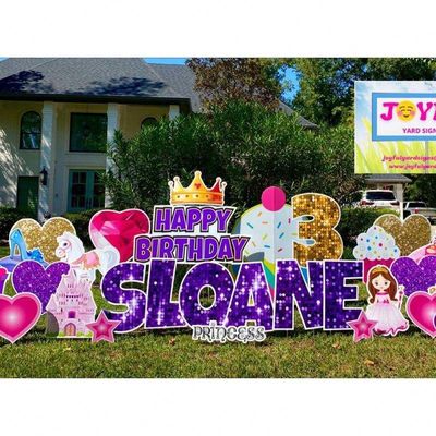 3mm 4mm Coroplast Yard Letters Tektura falista z tworzywa sztucznego Happy Birthday Sign