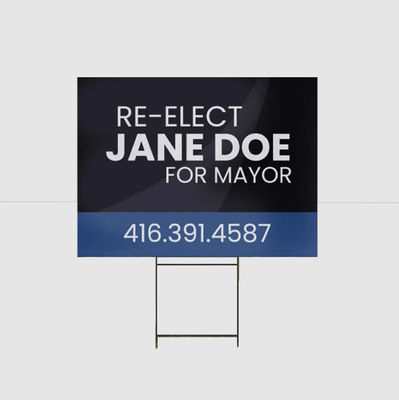 Świetlny i odporny na warunki pogodowe znak plastykowy z falistego PP