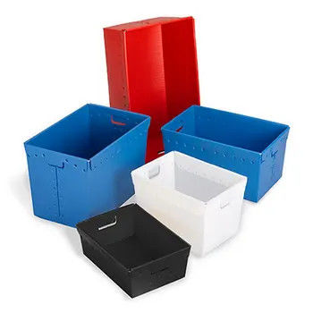 PP Postal Mail Tote Puste pudełka Pojemniki Sztywne dostosowane z uchwytami